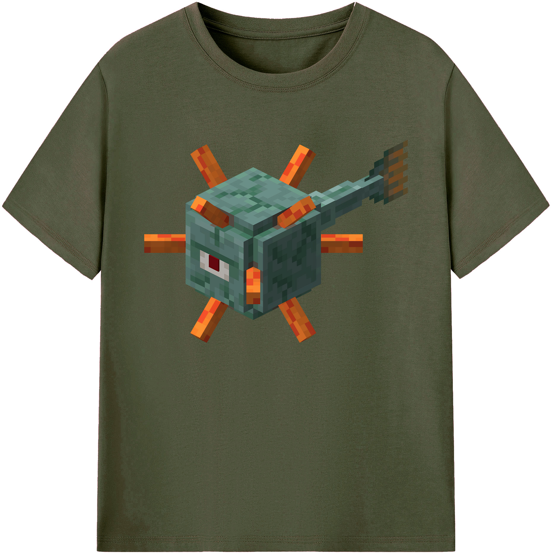 （画像用） マインクラフト ブロックの世界 Minecraft MC Block world 綿100％ メンズ半袖Tシャツ｜肌触りやわらか＆通気性